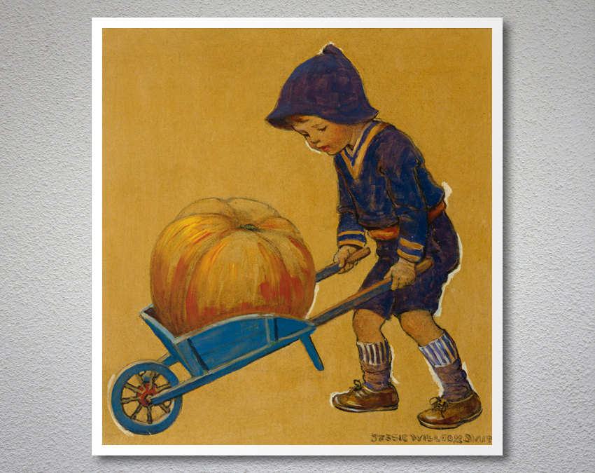 boy with wheelbarrow